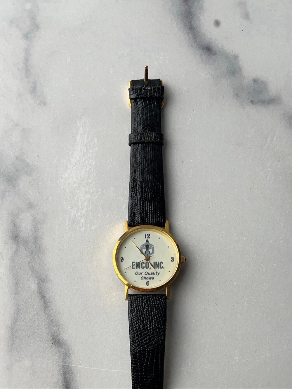 Vintage Ladies Emco Inc Watch Gold Tone Eagle